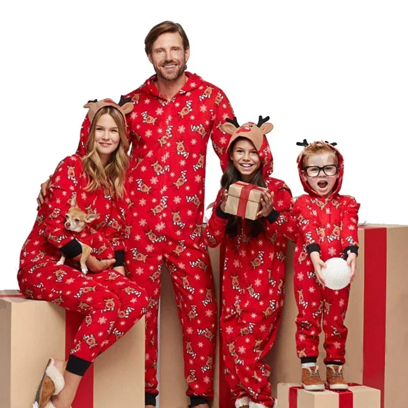 Red Reindeer Family Christmas Onesie - product view 2
