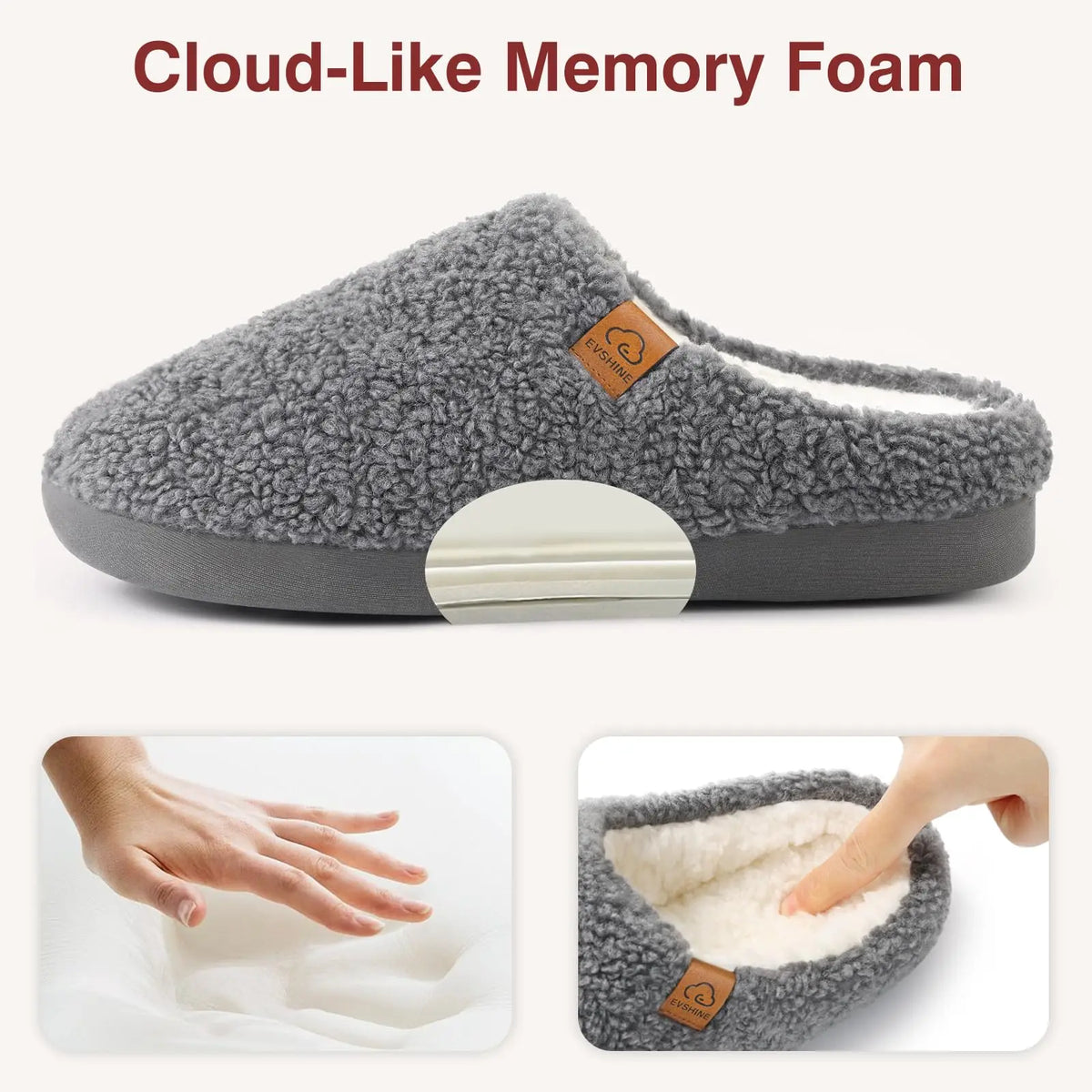 Cosy Cloud Memory Foam Slippers